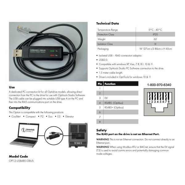 OPT-2-USB485-OBUS - USB PC Connection Kit - Image 2