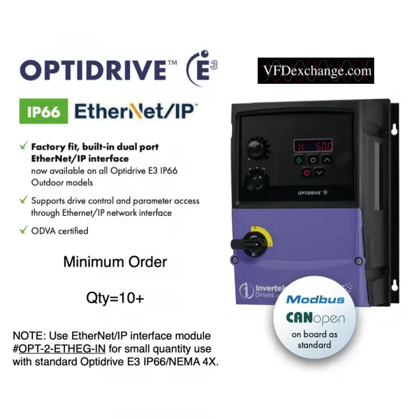 ODE-3-220105-3F4A-EIP - EtherNet/IP - 3HP, 10.5A, 200V-240V, Three Phase - Image 3